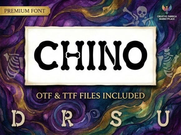 Chino: The Whimsical Display Font with a Skeletal Twist