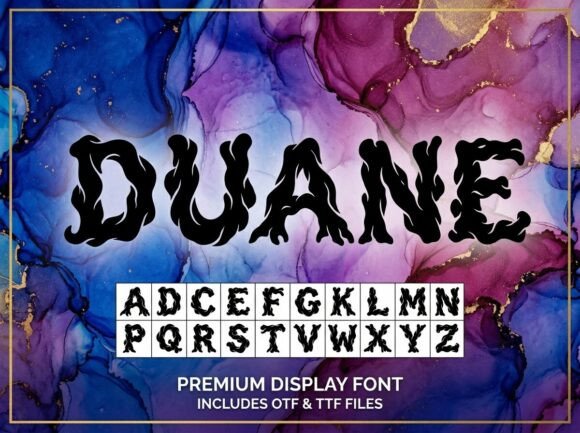 Duane: The Liquid Display Font for Impactful Design