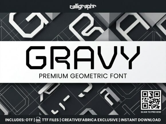 Gravy: A Decorative Display Font for Bold Statements