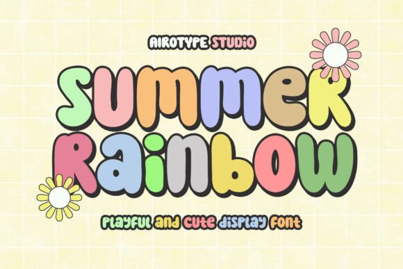 Summer Rainbow: A Playful Display Font for Creative Projects