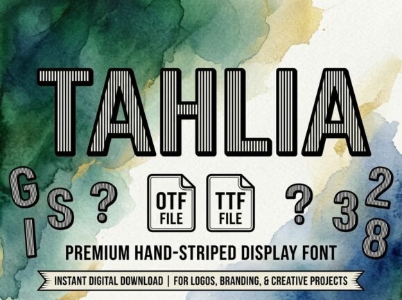 Tahlia: A Decorative Display Font for Bold Projects