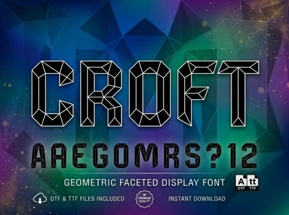 Unveiling Croft: The Crystalline Display Font